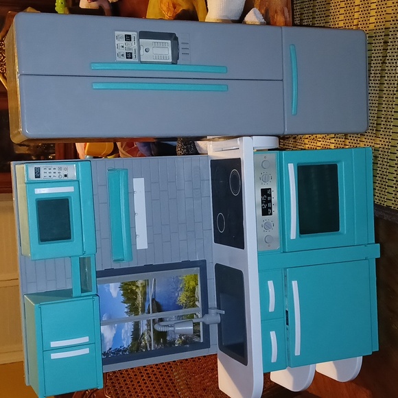 Other - Light And Sound Kitchen With Refrigerator For 18" Dolls